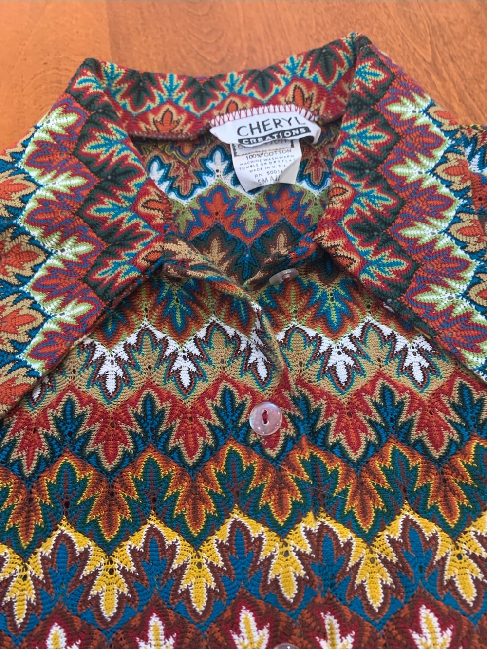 Cheryl Creations Women's Multicolor Pattern long sleeve Blouse/too
